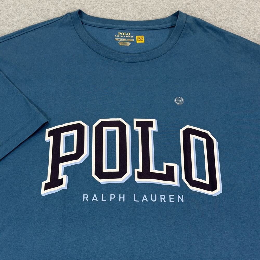Polo Ralph Lauren Mens Short Sleeve Logo Jersey Tee Shirt 2XB Blue NWT